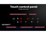 Devanti Electric Ceramic Cooktop 30cm CCT-B-2B-3Z-TOUCH-BK