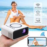 Mini Portable Smart Projector HD 1080P Android WIFI Bluetooth Home Theater NEW V201-OHP0300WH8AU