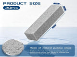 20 Pack Pumice Stone Scouring Sticks, Toilet Bowl Cleaners for Removing Limescale and Rust from V1189-LC-AMZ-00296