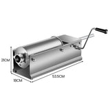 Pronti 5L Sausage Stuffer Stainless Steel with 4 Filling Tubes - Horizontal SSG-STR-HTL-5L