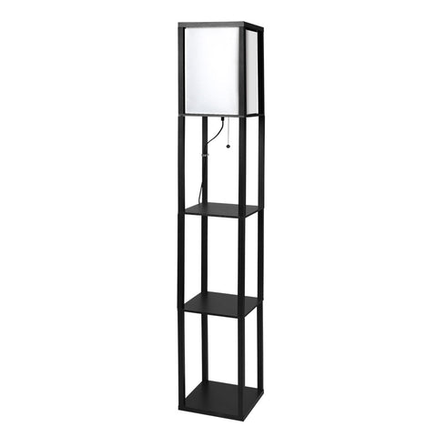 EMITTO Floor Lamp Storage Shelf LED Black LI0391-BK