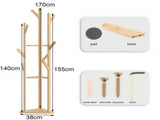 Clothes Garment Coat Rack Stand Bamboo Hanger Bag Hat Hook Holder Tree Shelf AU V201-QHGMMOREONE012