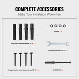 1-3 Step Handrail Railing for Steps Steel 150 kg Capacity with Screw Kit V952-TFBXYGLZHS3C1XYBOV0