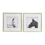 Set 2 Horse Framed Prints 56cm V637-20823