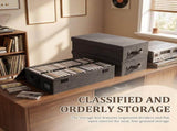 2 Pcs Cassette Tape Storage Box, Stackable Lid Structure, Protective Dust Coverage, for Easy V1366-AZ2-W-15583