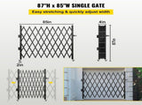 Single Folding Security Gate, 216 x 221 cm Folding Door Gate, Steel Accordion Security Gate, V952-SSFDMDM2X2M000001V0