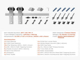 6FT Sliding Barn Door Hardware Kit, 330 LBS Weight Capacity, Compatible with 36 Inches Max Width & V952-HDSMDGDGDM2DY1WVM001V0