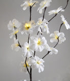 1 Set of 50cm H 20 LED White Frangipani Tree Branch Stem Fairy Light Wedding Event Party Function V382-WHFRANGISTEMBATT