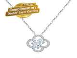 Elegant Moissanite Four-Leaf Clover Pendant Necklace with GRA Certificate 925 Silver Plated, V1341-ZY-AHR5XN9S-MOISSANITE-PREMIUMS925