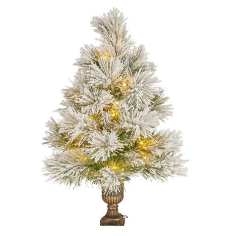 61cm Majestic Snow Prelit Tabletop Christmas Tree 112_OPMS2P