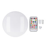 LED Light RGB Remote Control Flush Mount Light 24W 3000K6500K Dimmable Round V1294-YM0901-3119240100611