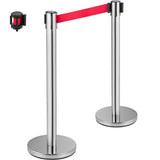 Crowd Control Stanchion, Set of 6 Pieces Stanchion Set, Stanchion Set with 2 m Red Retractable Belt, V952-GLZYSHDJTZGX6WOY8V0