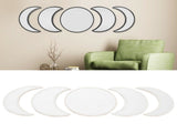 Wall Mirror Acrylic Moon Cycle Change Mirrors Set for Home Bedroom Decoration OrnamentBlack V1294-YM0901-3117200170412