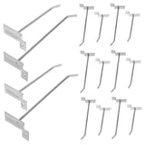 Plated Silver Iron Slatwall Hooks for Wall Phone Accessory Organization 50Pcs V1192-AZ-W-32908
