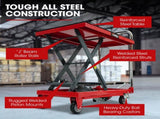 T-REX 230KG Hydraulic Scissor Lift Platform Trolley, Non-Skid Rubber Platform Pad, for Material V219-VHWLFCTRH2SA