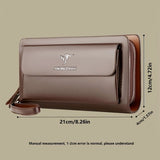 Men'S Clutch Bag Business Clutch Portable Clutch Men'S Accessories - Brown - Size m V1347-918-98460-BRN-M