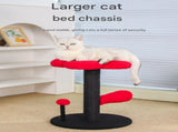 Red and Black Adorable Flower Cat Tree - Plush Perch, Sisal Scratching Post & Spring Ball Toy V888-ELOSUNG32464