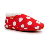 ARCHLINE Orthotic Slippers CLOSED Back Scuffs Moccasins Pain Relief - Red Polka Dots - EUR 39 V563-AS501-39
