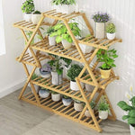 Bamboo Multilayer Flower Plant Bonsai Rack Shelf Stand Porch Lawn Patio V63-837881