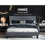 Artiss Bed Frame Queen Size Grey VANKE BFRAME-E-VANKE-Q-GY-AB