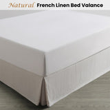 Vintage Design Homewares Natural French Linen Valance King V442-HIN-VALANCE-FRENCHLINEN-NATURAL-KI