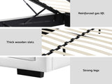 Artiss Bed Frame King Size Gas Lift White TIYO BFRAME-F-TIYO-K-WH-ABC