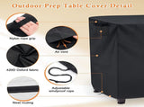 Waterproof Outdoor Prep Movable Dining Cart Pizza Oven Patio Grill Table Cover 104*61*81Cm Smile V1189-LWWAL-20260327-04459