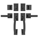 Double Door Set, Matte Black Arched Door Lever, Double Front Door Set with Reversible V952-SMSBYGHDSHXLZ8LO2V0