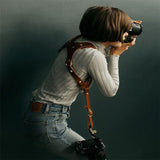 Camera Strap, Camera Straps for Photographers-Leather Dual Camera Strap for Two All styles V1192-AZ-W-14705