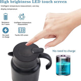 Stainless Steel Vacuum Insulated Teapot With Removable Tea Infuser Filter And Temperature Display V1237-ZY-807-294