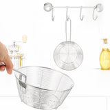 Stainless Steel Deep Fryer Basket for Crispy Snacks and Fries, 1-Pack Kitchen Frying Accessory V1366-AZ2-W-23698