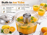 5-Star Chef 8L Beverage Juice Dispenser Tap Ice Tube Single Drip Tray JD-8L-SS