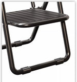 Black Portable Folding Chair - Outdoor Beach and Camping Recliner V888-ELOSUNG18322
