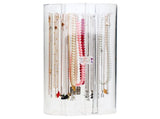 Acrylic Necklace Holder with 24 Hooks Clear Necklace Organizer Dustproof Rotation Jewelry Storage V1294-YM0523-10335043