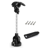Marine Fish Finder Transducer Mount Bracket with Quick Release Base, 180&deg Adjustable Aluminum Pole V1341-ZY-5265GPAN-SILVER