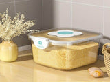 Rice Container Airtight Grain Food Storage Box Transparent with Cover for Home Kitchen Transparent V1294-YM0703-3118230110211