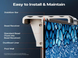 Oval Pool Liner 15x30ft Unibead Style Pool Liner 52in Wall Height V952-YCNCOVAL15308LIUBV0