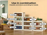 CARLA HOME 3 Tier Stackable Storage Cabinet with Wheels White - Storage Box - Plastic V178-36499