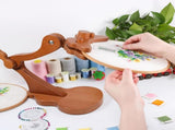Embroidery Stand Beech Wood Violin Base Clamp Cross Stitch Holder Adjustable Height and Angle, V1107-120-16992