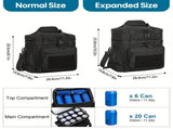 Black Blue travel backpack, utility backpack, durable backpack, organized storage, Australian travel V1102-127-90932