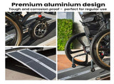 Equipmed 123cm Portable Folding Aluminium Access Ramp, 272kg Rated, Black Ultra-Grip, for V219-HELRMPEQ13SA