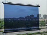 LXLA One-Way Mirror Roller Shade with Suction Cups, Punch-Free Single Way See-Through Clear Sun V1188-ZC-01-90