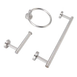 Bathroom Hardware Set with Towel Rings Towel Bar Tissue Holder 5 Hooks 304 Stainless Steel Bathroom V1294-YM0716-3112220055211