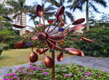 Solar Powered Metal Wind Spinner with LED Lights V1142-LP601099555617858