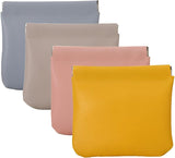 4 Pcs Leather Pouch for Purse, Snap Closure Self-Sealing Cosmetic Bag, Mini Waterproof Organizer for V1258-DP02-F-851