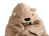 Winter Throw Blanket Cloak With Hood Thick Soft Plush Warm Wearable Blanket for Children and Adults V1294-YM0626-3117220297612