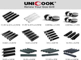 Universal Replacement Heavy Duty Adjustable Porcelain Steel Heat Plate Shield, Heat Tent, Flavorizer V1258-DP02-C-138