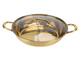 Hot Pot 30.3cm Diameter 304 Stainless Steel Rust Proof Separate Design Mandarin Duck PotGold V1294-YM0714-3118210298711