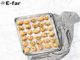 Stainless Steel Toaster Oven Trays, 2 Pack Small Non Toxic Baking Cookie Sheets for Cake Baking, V1189-LC-RY-00061