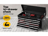Giantz 16 Drawer Tool Box Cabinet Chest Trolley Toolbox Garage Storage Box TB-16DR-106-BK